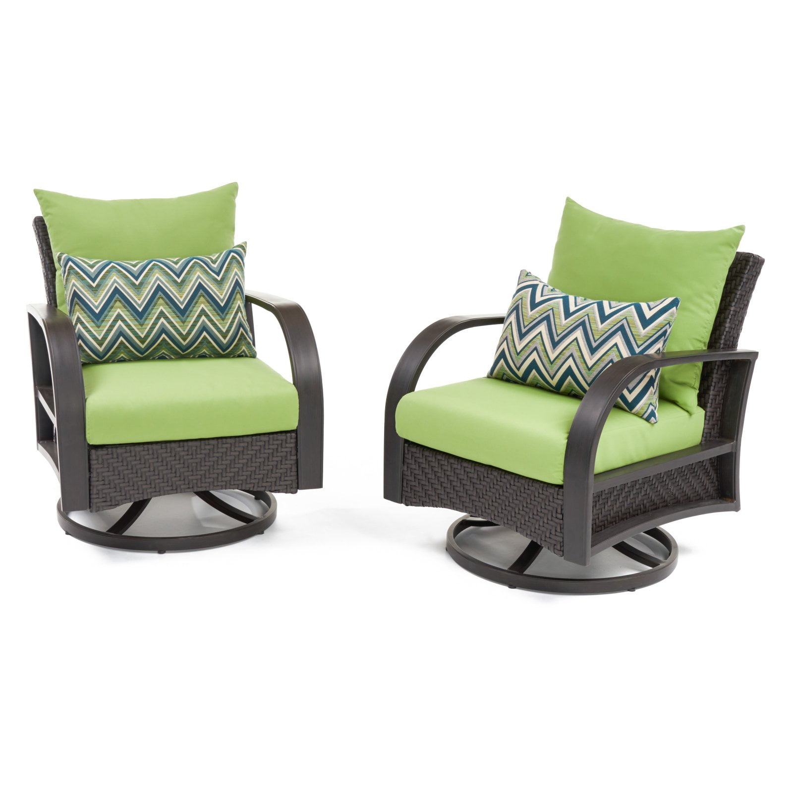 RST Brands Barcelo Swivel Patio Club Chair Set of 2