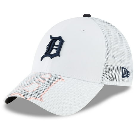 Detroit Tigers New Era Meshed Mascot 9FORTY Adjustable Hat - White - OSFA