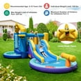 thumbnail image 5 of Gymax Kids Inflatable Water Slide Park Bounce Castle w/ 50 Ocean Balls & 735W Blower, 5 of 10