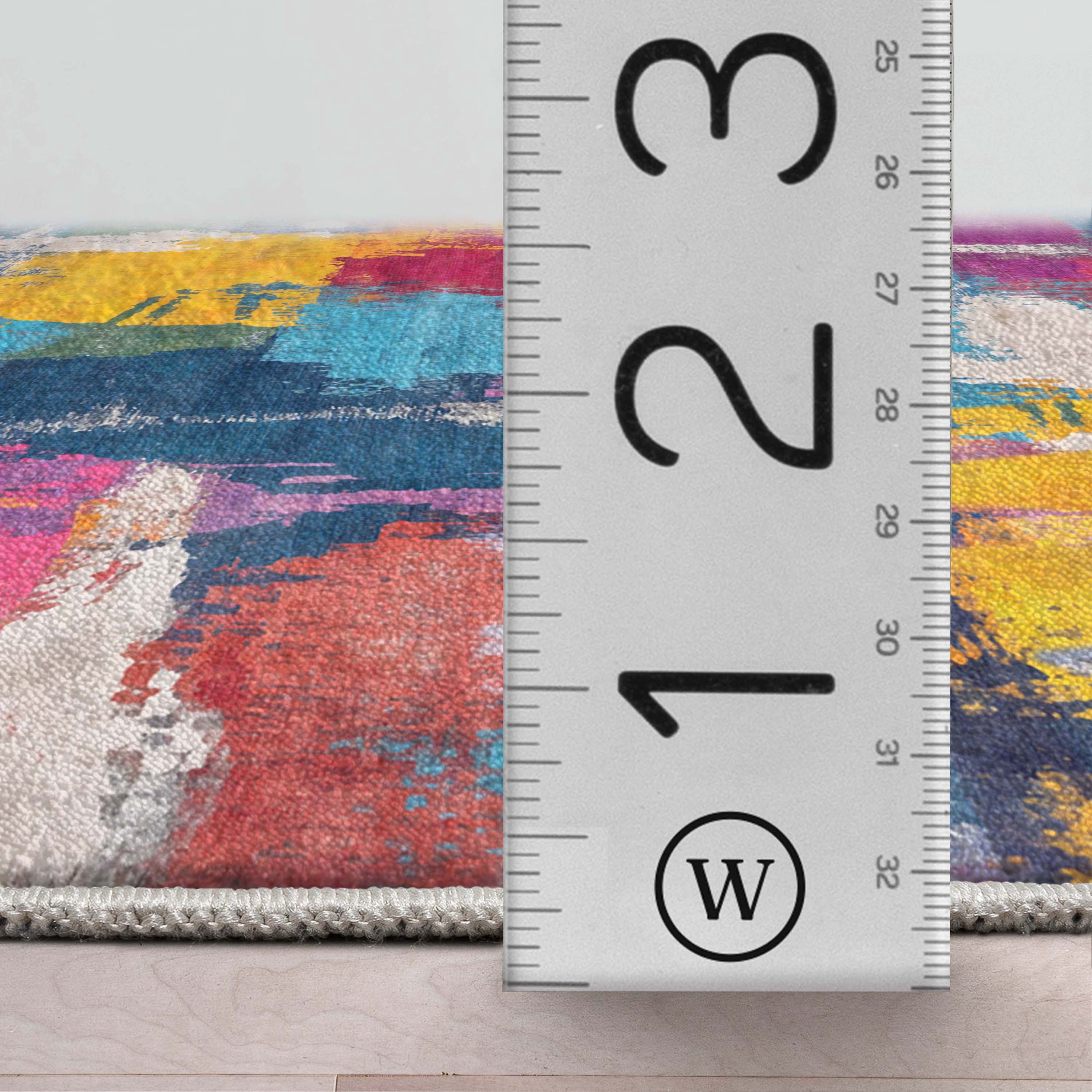 Well Woven Maree 5'3" x 7'3" Rug – Vibrant Multicolor, Stain-Resistant & Easy to Clean