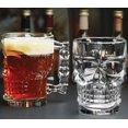 thumbnail image 2 of Vasos para beber con forma de calavera con asa, juego de 2, cristalería divertida de entretenimiento con base pesada para agua, 2 of 5