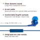 thumbnail image 2 of Panasonic ErgoFit Auriculares con cable, auriculares intrauditivos con micrófono y controlador de llamadas, auriculares ergonómicos de ajuste personalizado (S/M/L), conector de 3,5 mm para teléfonos -, 2 of 5