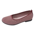 thumbnail image 2 of AUDeals Women's Flat Shoes Round Toe Ballet Slip On Knit Shoes with Arch Support Washable Casual Everyday Wear, 2 of 8