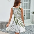 thumbnail image 6 of Sage Green Botanical Sleeveless Dress Women Summer Evening Dresses Ladies Sundress, 6 of 7