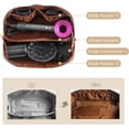thumbnail image 3 of Universal Travel Storage Bag for Hair Dryer, All-in-One Storage Organizer Bag for Hair Tools Attachments, Brown, 3 of 16