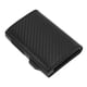 thumbnail image 3 of Tarjetero para tarjeta de crédito con tecnología de seguimiento RFID, billetera para tarjetas, estuche de bolsillo para mujeres, hombres, viajes, fibra de carbono, negro, 3 of 10