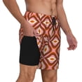 thumbnail image 2 of Kdxio 70s Retro Style Print Men'S Swim Trunks With Compression Liner 7 Inch Inseam Quick Dry Swim Shorts, 2 of 7