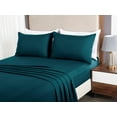 thumbnail image 4 of Chezmoi Collection Liam 7-Piece Teal Bed in a Bag King Comforter Set with Sheets Medallion Embossed Bedding Set, 4 of 9