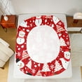 thumbnail image 5 of Manfei Lovely Snowmen Bed Sheets,Merry Christmas Tree King Sheets,Happy New Year Sheet Set For Child,Super Cozy Room Decor,4-Piece, 5 of 7