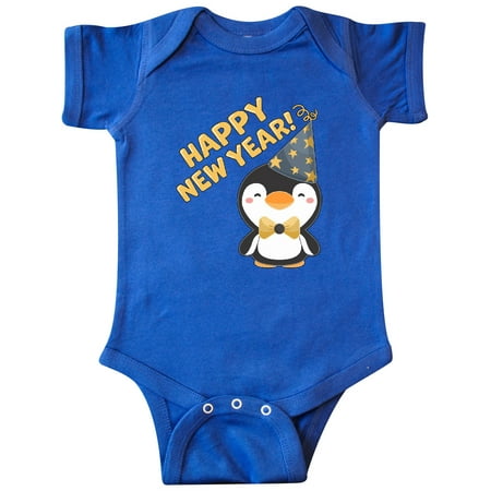 

Inktastic Happy New Year! with Cute Penguin Gift Baby Boy or Baby Girl Bodysuit