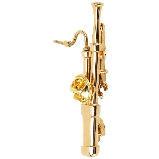 Miniature Basson, High Simulation Exquisite Color Multi Purpose Mini Basson Metal Gold Plated Antiwear Durable With Box For Family