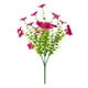 thumbnail image 1 of Flores artificiales, 8 ramos, sin desvanecimiento, plantas de plástico falsas, decoración de jardín, magenta, 1 of 5
