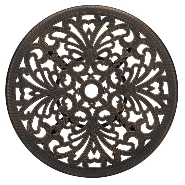 23.6inch Phoenix Table Round Garden Cast Aluminum Table Bronze