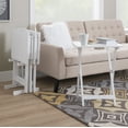 thumbnail image 4 of Linon Lisbon Five Piece Wood Tray Table Set in Whitewash, 4 of 24