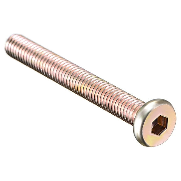 M6x50mm Furniture Bolts Carbon Steel Zinc Plated 10 Pack