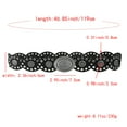 thumbnail image 2 of Hirigin Wide Boho Disc Belt for Women Vintage Concho Leather Disk Belts Western Waist Belts for Dress Jeans, 2 of 8