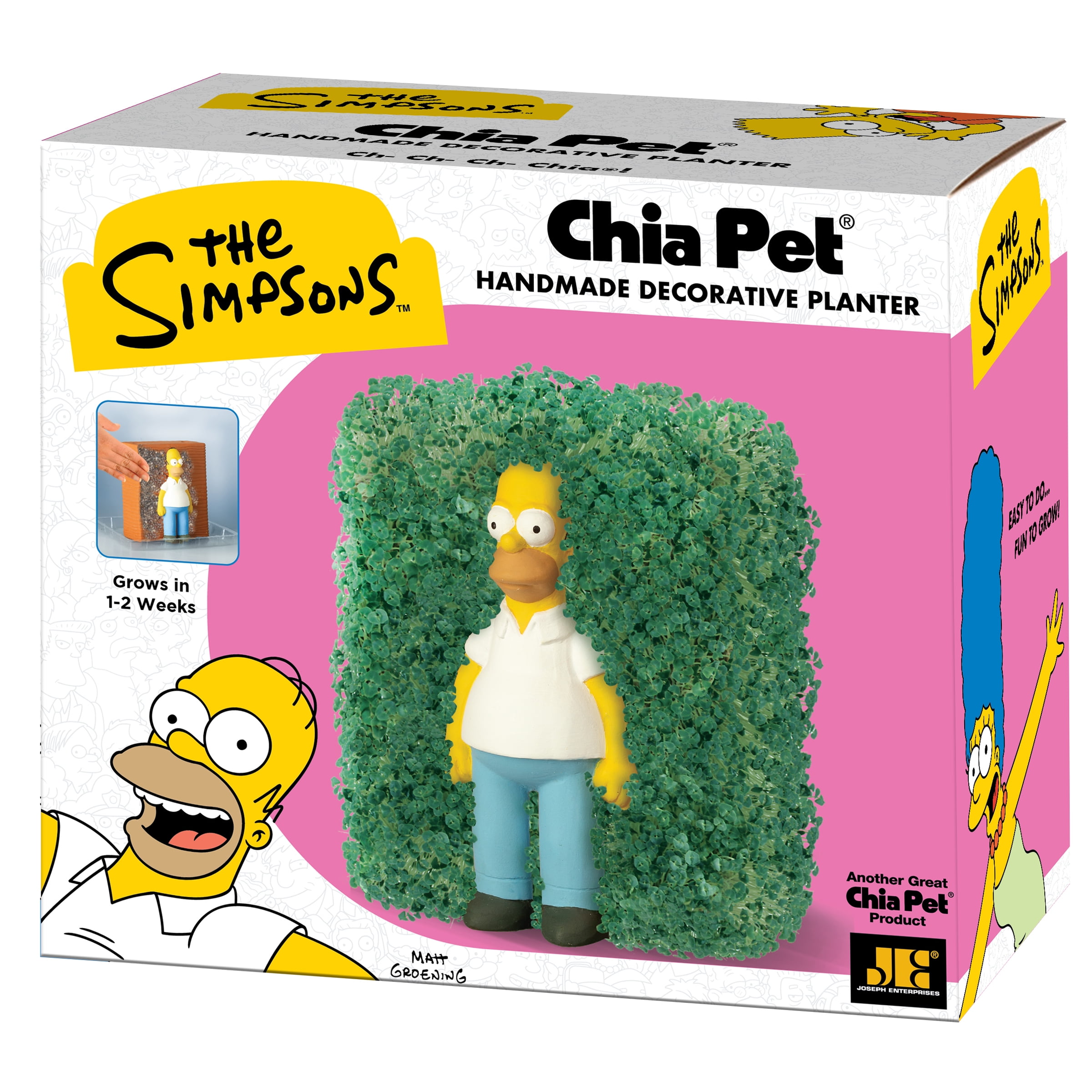 (2 pack) Homer Simpson Chia Pet Handmade Decorative Planter by JEI