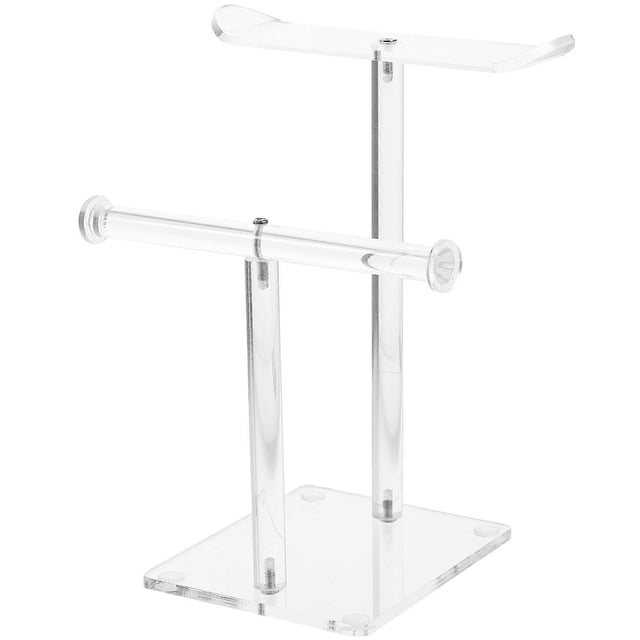 Acrylic Headband Holder Organizer with 2 Tiers for Hairbands Storage and Display