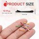 thumbnail image 2 of Uxcell 10Pcs Mini Pasadores de Cabello para Muñecas 0.59" Clips de Metal Negros para Muñecas Mini DIY Casas de Muñecas, 2 of 7