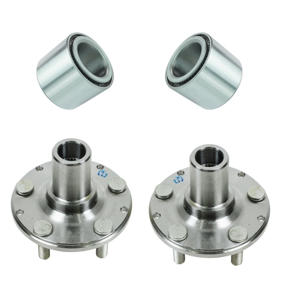 TRQ Rear Wheel Hub & Bearing Kit Pair for Forester Impreza Legacy Saab 9-2X BHA53203