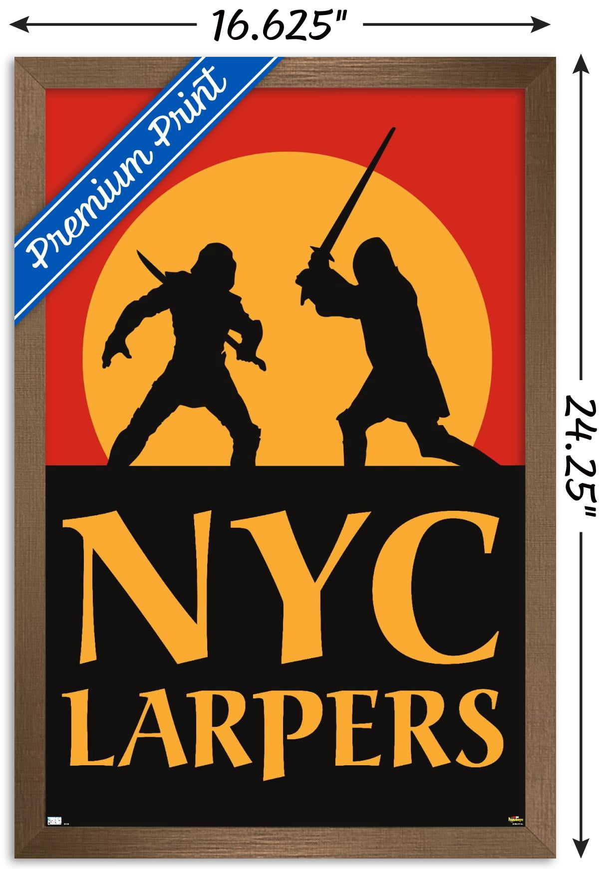 Marvel Hawkeye - NYC LARPers Wall Poster, 14.725" x 22.375" Framed