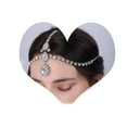 thumbnail image 6 of Bohemian Crystal Head Chain Rhinestone Teardrop Forehead Chain Belly Dancer Jewelry Wedding Headpiece Prom Party Festival Hair Accessories for Women (Gold), 6 of 11