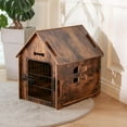 thumbnail image 6 of Dog House Indoor for Small Dogs or Cats, Cozy Wooden Design, Small Indoor Bed House, with Air Vents and Elevated Floor Warm Dog Cave, 6 of 14