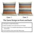 thumbnail image 6 of Orange Blue Striped Pillow Covers 20x20 Set of 2 Boho Stripe Pattern Cream Farmhouse Decorative Throw Pillows Outdoor Modern Line Print Linen Cushion Case with Zipper Decor for Sofa Couch Bed, 6 of 6
