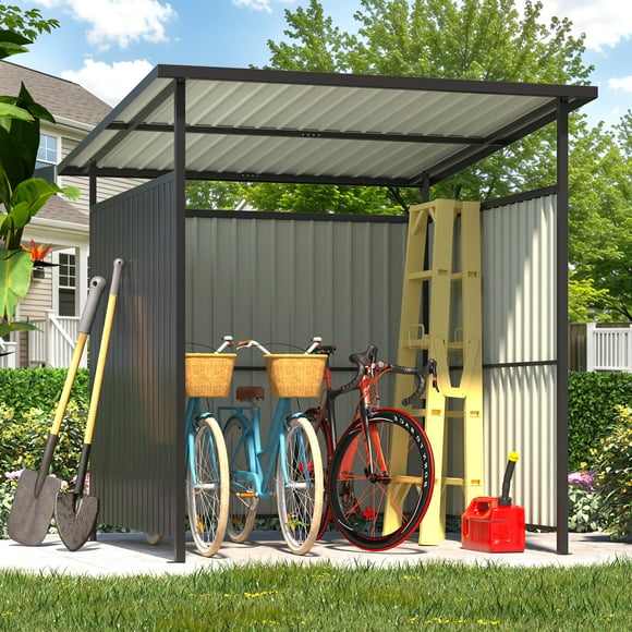 YODOLLA 6' x 6' Hardtop Gazebo Outdoor Pergola For Garden, Patio, Backyard-Dark Gray