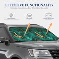 thumbnail image 4 of Balery Green Gold Glitter Parasol para parabrisas de coche de 2 piezas | Parasol plegable para parabrisas delantero de coche para la mayoría de sedanes-Medium, 4 of 6