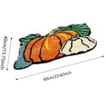 thumbnail image 2 of "Halloween & Thanksgiving Pumpkin Doormat 16"x24" Faux Wool Rug for Fall (5 Festive Designs) Non Slip Bathroom/Bedroom Mat (240g) Machine Washable", 2 of 3