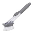 thumbnail image 4 of TIMIFIS Dish Brush Kitchen Essentials Automatic Liquid Filling Long Handle Pot Washing Brush Kitchen Washing Brush Pot Artifact Non Stick Oil Pot Washing Brush Cleaning Brush Cast Iron Scrubber, 4 of 7