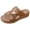 Khaki, variant on Rokment Women's Platform Wedge Slip on Walking Sandals 2026 Summer Vintage Casual Leather Buckles Open Toe Chunky Mid Heel Dress Slides for Woman Beach Green Size 6