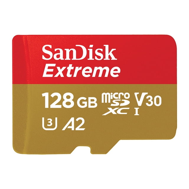 Tarjeta microSD UHS-I SanDisk 128 GB Extreme para Juegos Móviles C10 U3 V30 4K A2 SDSQXA1-256G-GN6GN