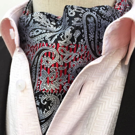 Men Flowers Paisley Geometric Cravat Scarves Ascot Wedding Party Necktie