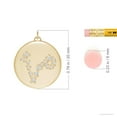 thumbnail image 3 of ANGARA Natural Aquamarine Pisces Constellation Medallion Pendant in 14K Yellow Gold for Women (Size-4mm) | March Birthstone, Anniversary, Jewelry Gift for Women | Natural Aquamarine Necklace, 3 of 8