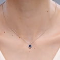 thumbnail image 3 of ANGARA Natural Sapphire Flower Pendant with Diamond Halo in 14K Yellow Gold for Women (Size-1.5mm) | September Birthstone, Anniversary, Jewelry Gift for Women | Natural Blue Sapphire Necklace, 3 of 10