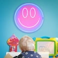 thumbnail image 3 of Xtreme Lit Smiley Face LED Neon Sign, Color-Changing Neon LED Wall Light, Corded, 13" x 13", 3 of 8