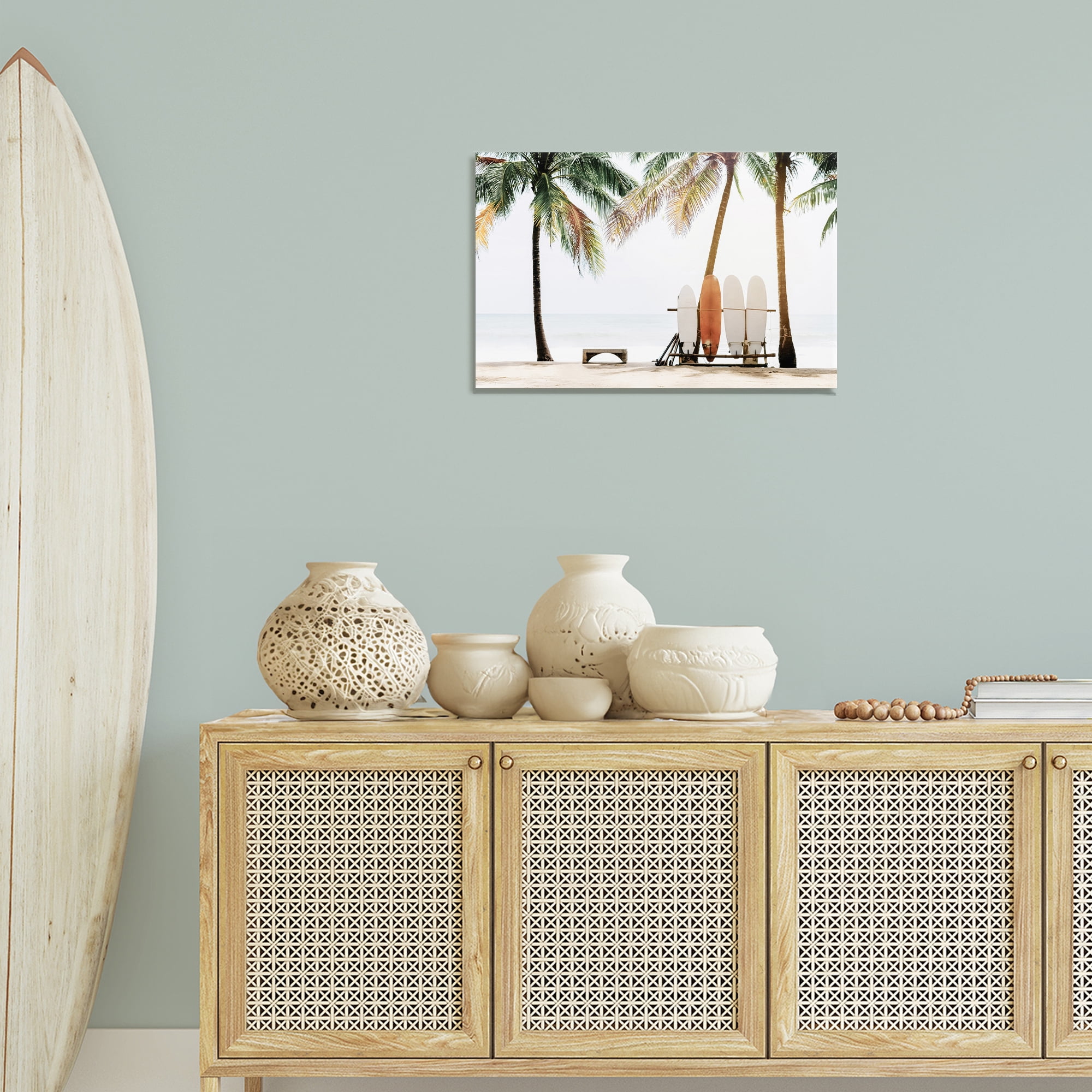 Stupell Industries Hawaii Surfing View Nautical & Beach Photography Wrapped Canvas Art Print Wall Art, 24 x 16