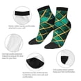 thumbnail image 5 of Fuzoiu Green Mosaic Glass Print Adult Socks, Crew Moisture-wicking Socks, Unisex Cushion Crew Socks,Casual Sports Ankle Socks, 5 of 7