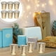 thumbnail image 4 of Juego de 6 portavelas de cristal con diseño para velas de té., 4 of 7