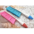 thumbnail image 2 of NAMZI 2 PCS Soft Bristle Hand Cleaning Brush, Bed Hair & Dust Removal Scrubber for Sofa & Furniture（Blue*1 Rose red*1）, 2 of 5