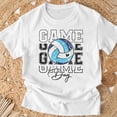 thumbnail image 3 of Volleyball Game Day Girls Volleyball Mom Light Blue White TShirt, 3 of 6