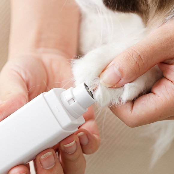 Rechargeable Pet Nail Grinder 5W Elec Tric File With LCD Screen And 4 Speeds | Cat/dog C Type Charging 4 Grinding Ports (Color Varies)