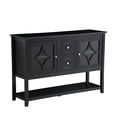 thumbnail image 2 of Resenkos 52" TV Stand Console for up to 60 inches Television, 2 Drawers Wood Entertainment Media Center with Open Storage Shelf in Black, 2 of 7