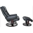 Barcalounger Jacque II Leather Recliner & Ottoman whiskey