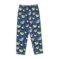 thumbnail image 4 of Naloa Colorful Cartoon Shark Print Women’s Ultra-Soft Comfy Pajama Lounge Pants with Pockets & Drawstring, 4 of 8