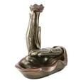thumbnail image 3 of Zen Yoga Meditation Buddha Mudra Hands Lotus Flower Backflow Incense Burner, 3 of 9
