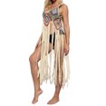 thumbnail image 3 of VISgogo - Bikini para mujer, sin mangas, para playa, con borlas caladas, vestido de verano VISgogo  moda, 3 of 6