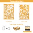 thumbnail image 5 of Lahome 8'x10' Outdoor RV Rug - Waterproof Reversible Orange Floral Straw Mat,Large Foldable Carpet for Backyard, Deck & Beach (Orange), 5 of 9